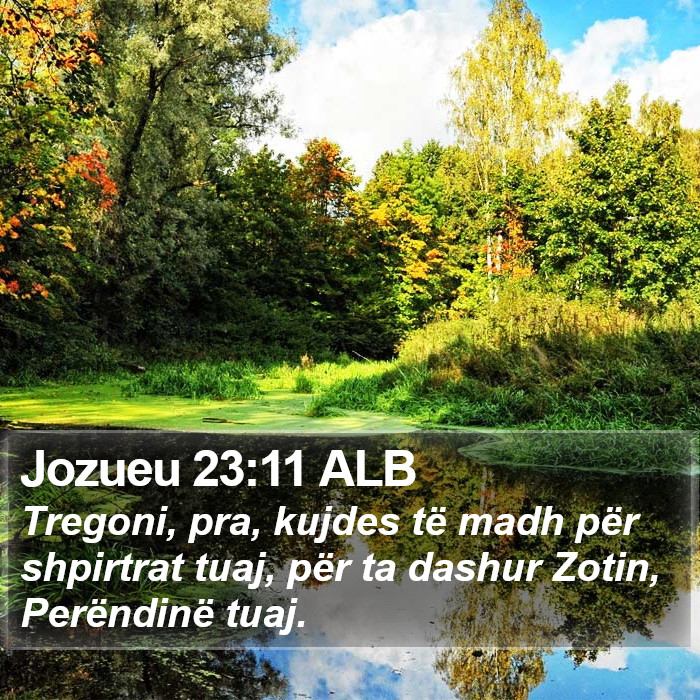 Jozueu 23:11 ALB Bible Study