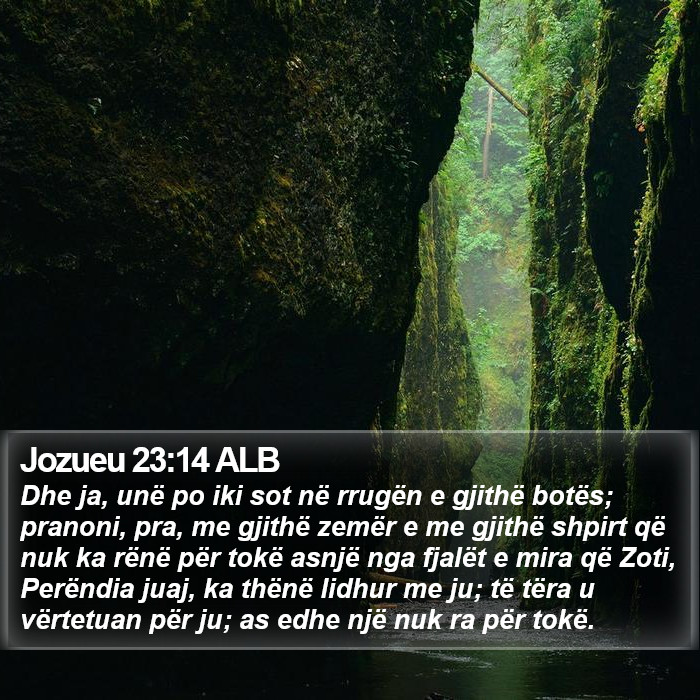 Jozueu 23:14 ALB Bible Study