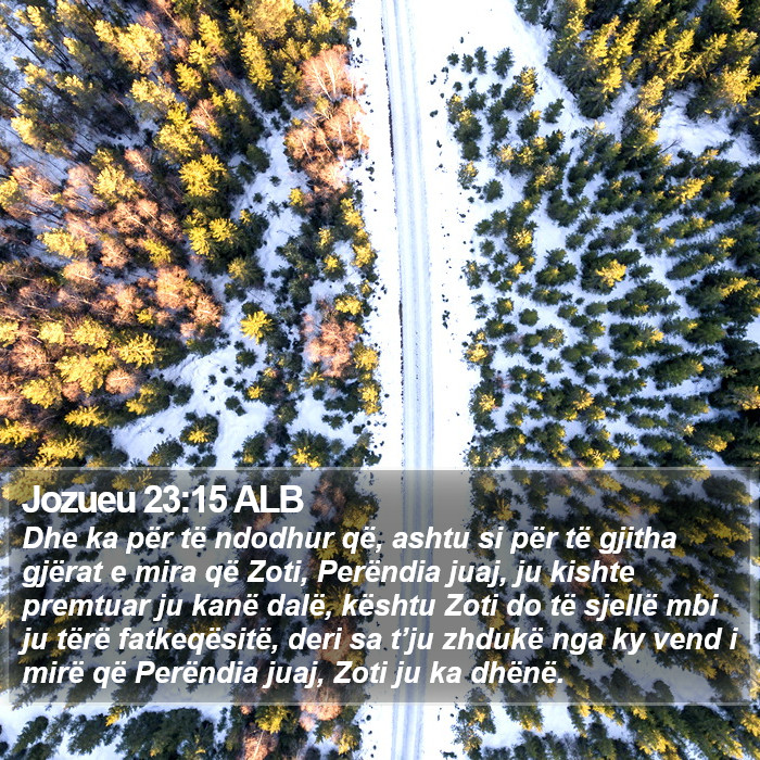 Jozueu 23:15 ALB Bible Study