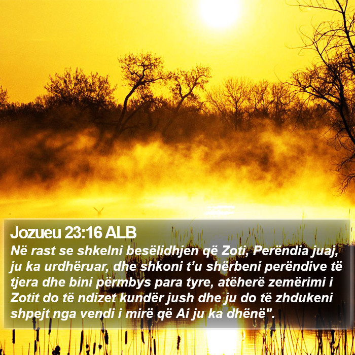 Jozueu 23:16 ALB Bible Study