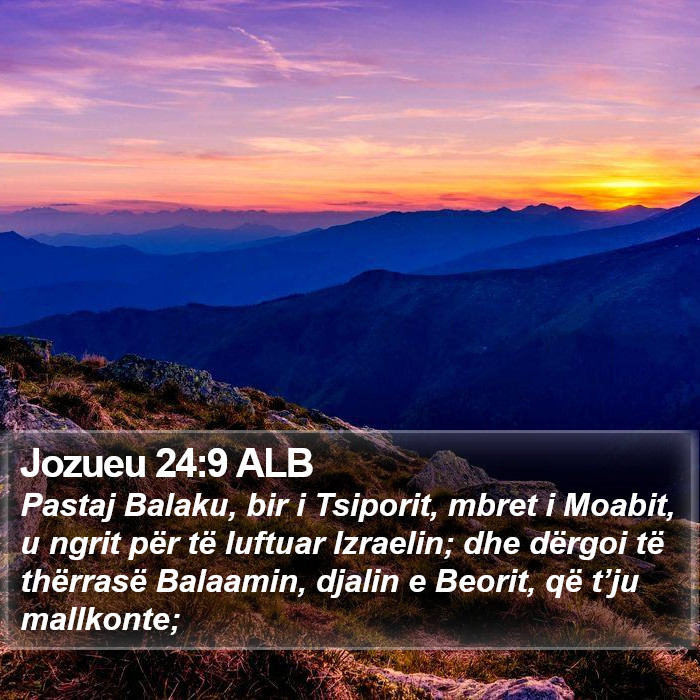 Jozueu 24:9 ALB Bible Study