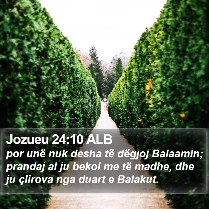 Jozueu 24:10 ALB Bible Study