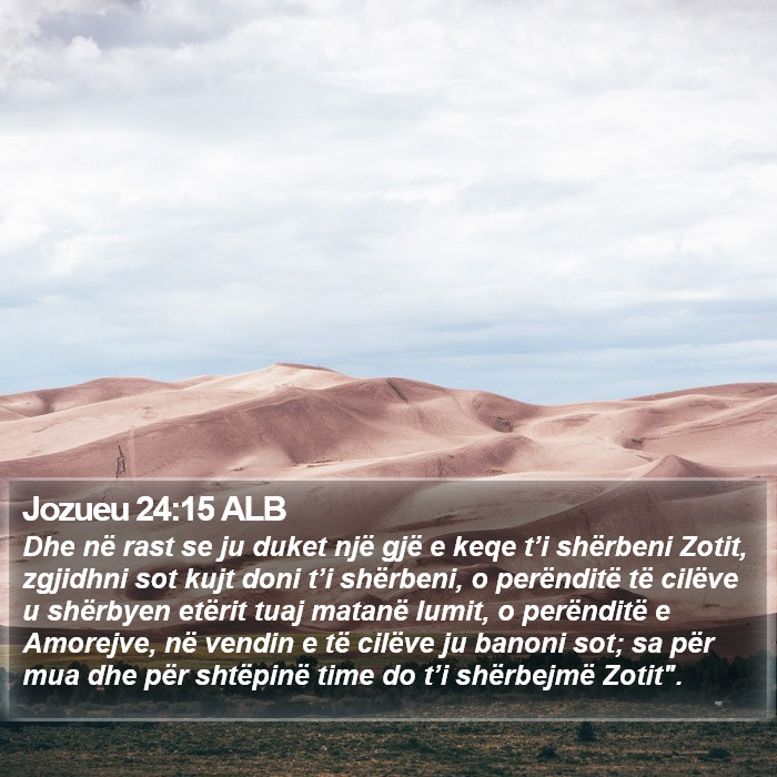 Jozueu 24:15 ALB Bible Study