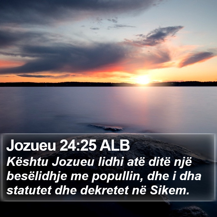 Jozueu 24:25 ALB Bible Study