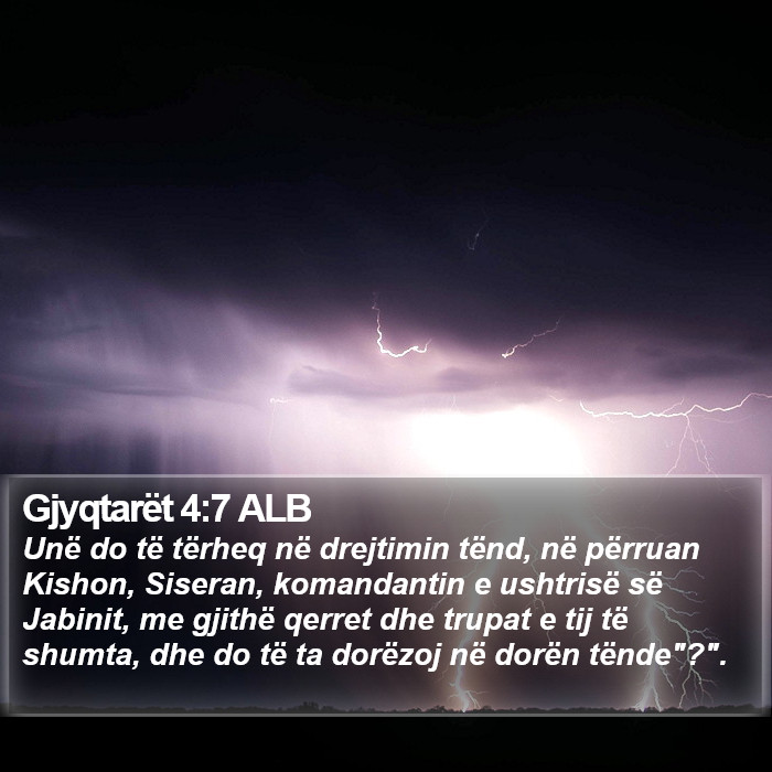Gjyqtarët 4:7 ALB Bible Study