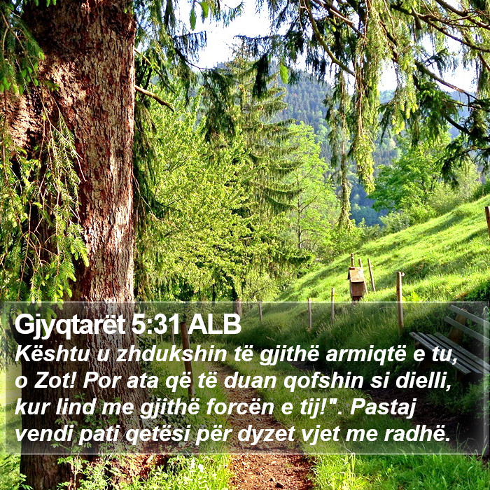 Gjyqtarët 5:31 ALB Bible Study