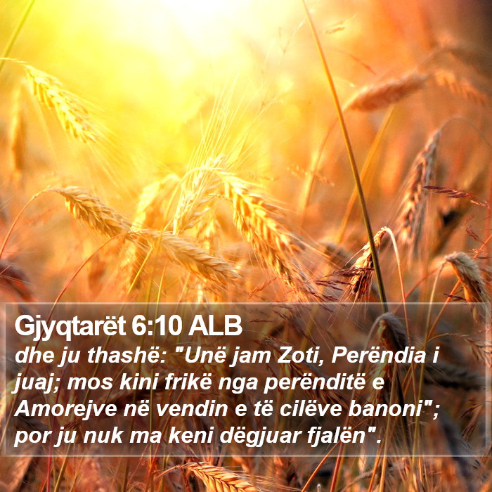 Gjyqtarët 6:10 ALB Bible Study