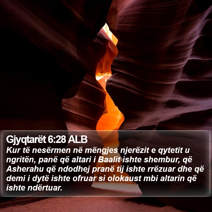 Gjyqtarët 6:28 ALB Bible Study