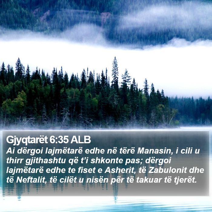 Gjyqtarët 6:35 ALB Bible Study