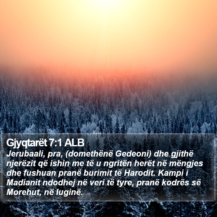 Gjyqtarët 7:1 ALB Bible Study