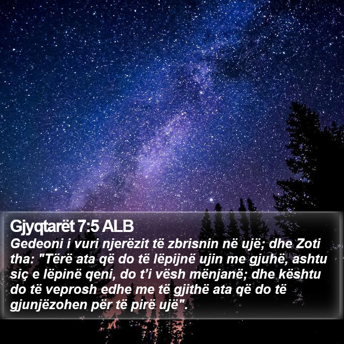 Gjyqtarët 7:5 ALB Bible Study