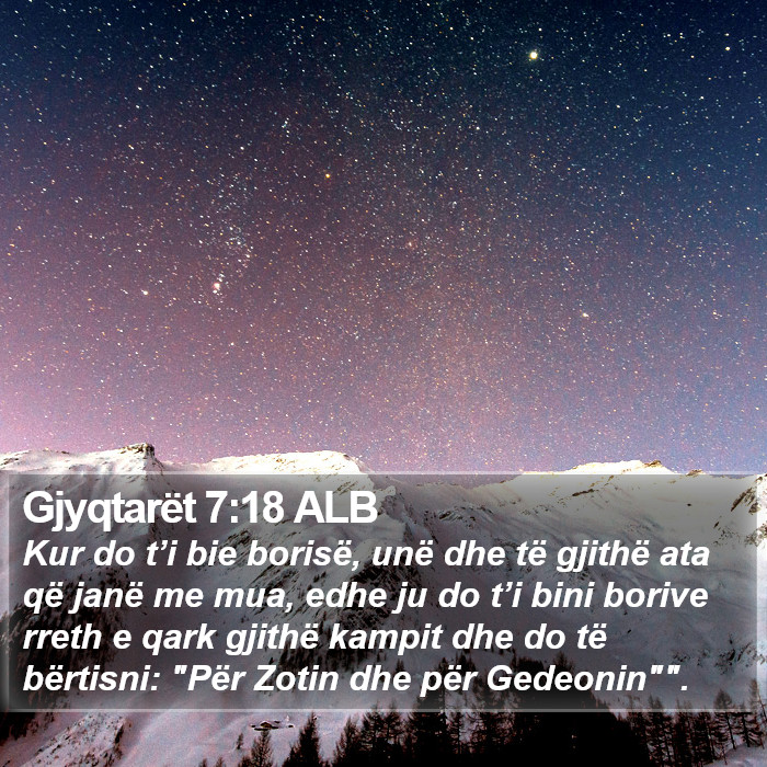 Gjyqtarët 7:18 ALB Bible Study