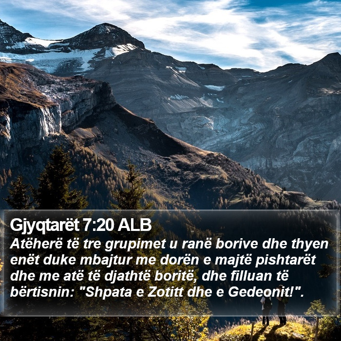 Gjyqtarët 7:20 ALB Bible Study