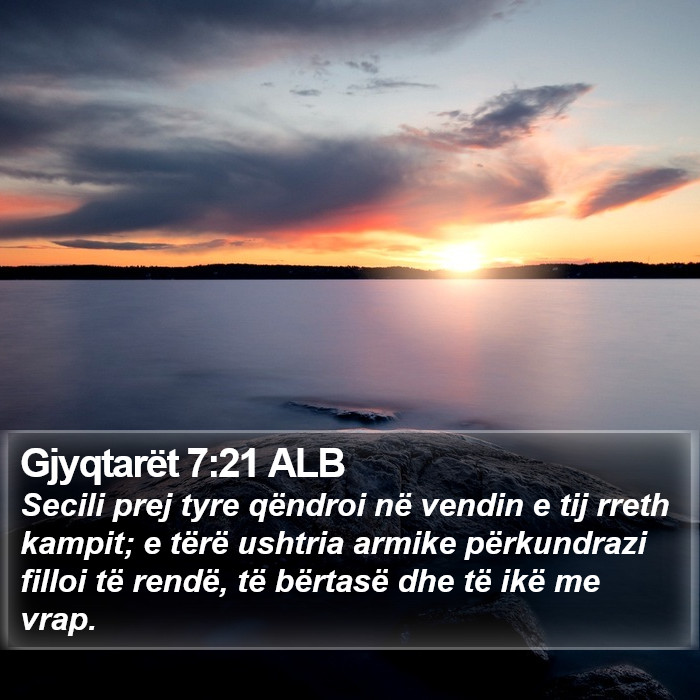 Gjyqtarët 7:21 ALB Bible Study