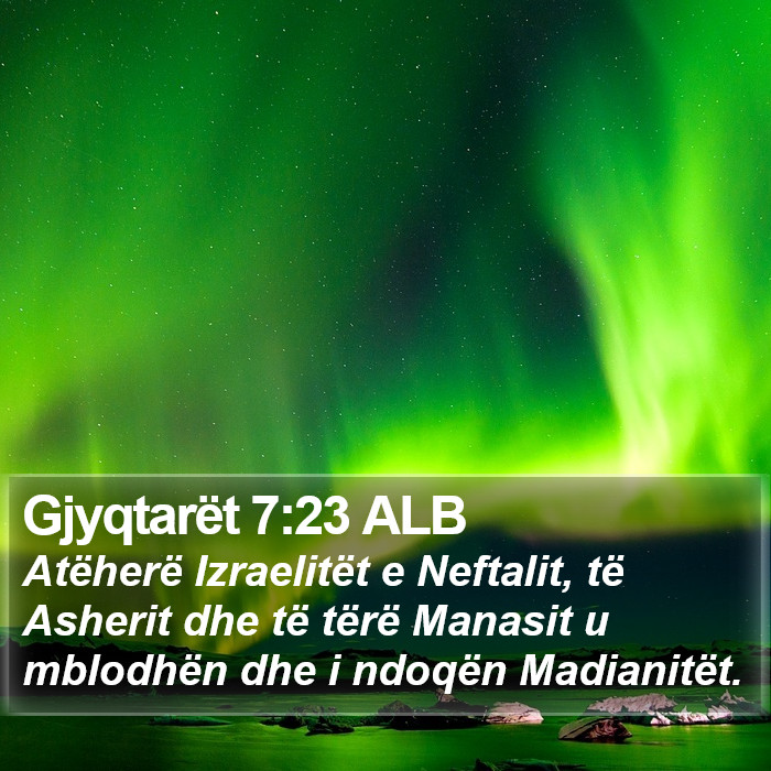 Gjyqtarët 7:23 ALB Bible Study