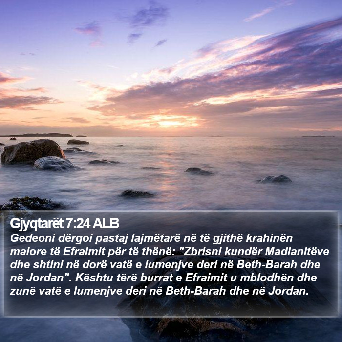 Gjyqtarët 7:24 ALB Bible Study