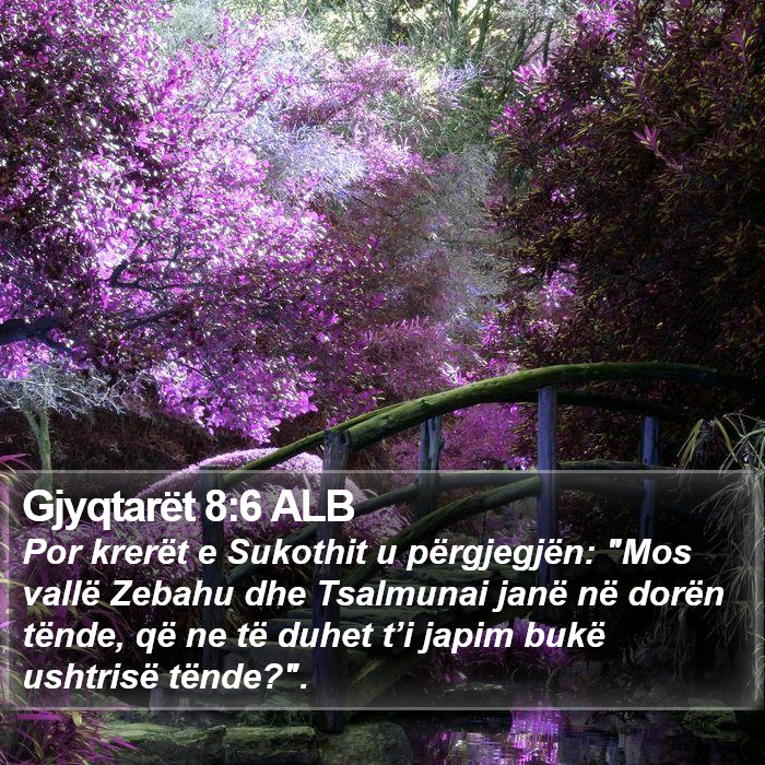 Gjyqtarët 8:6 ALB Bible Study