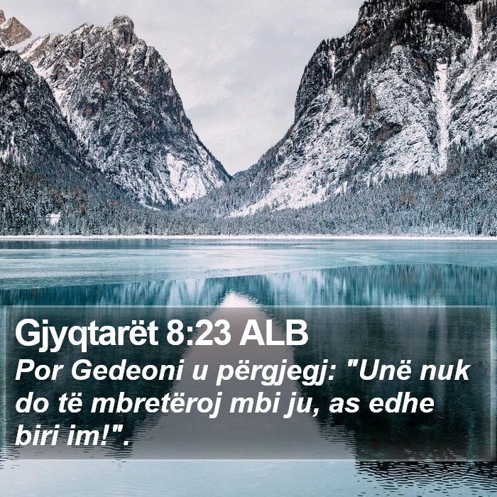 Gjyqtarët 8:23 ALB Bible Study