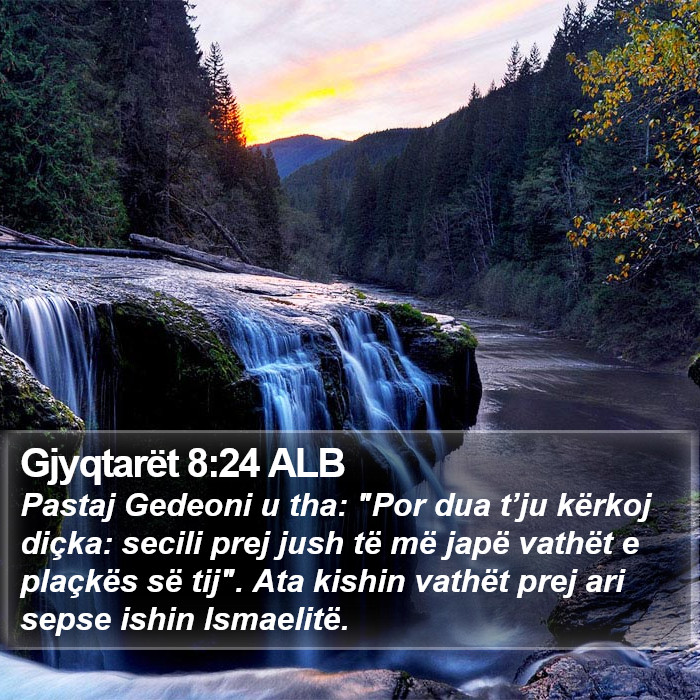 Gjyqtarët 8:24 ALB Bible Study