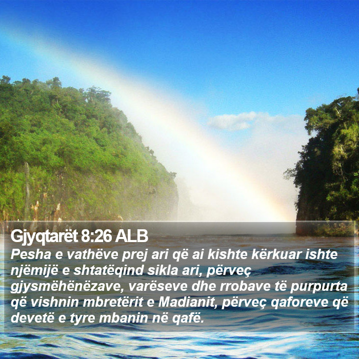 Gjyqtarët 8:26 ALB Bible Study