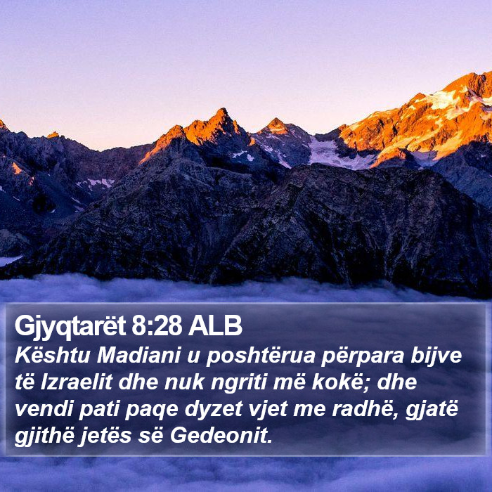 Gjyqtarët 8:28 ALB Bible Study