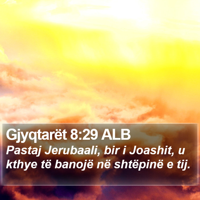 Gjyqtarët 8:29 ALB Bible Study