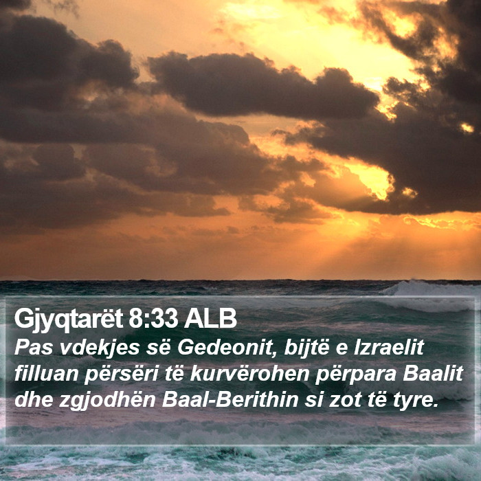 Gjyqtarët 8:33 ALB Bible Study