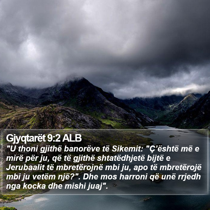 Gjyqtarët 9:2 ALB Bible Study