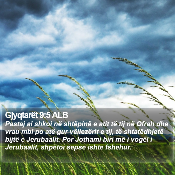 Gjyqtarët 9:5 ALB Bible Study