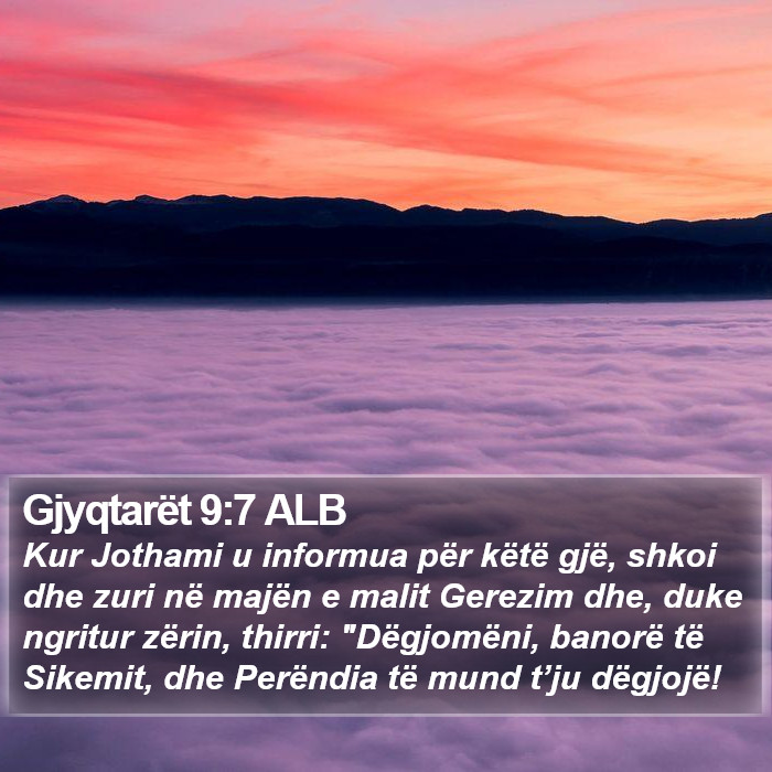 Gjyqtarët 9:7 ALB Bible Study