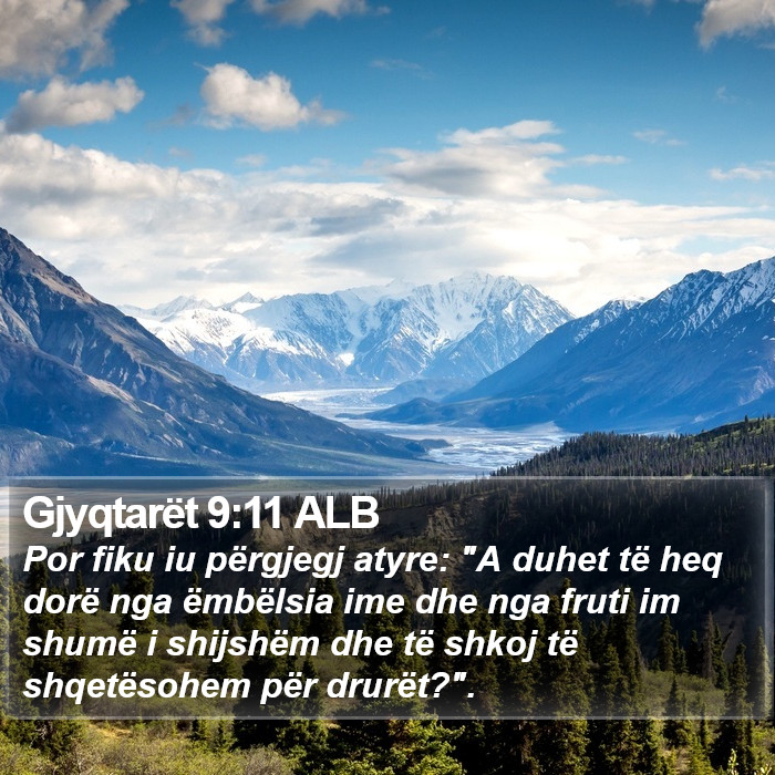 Gjyqtarët 9:11 ALB Bible Study