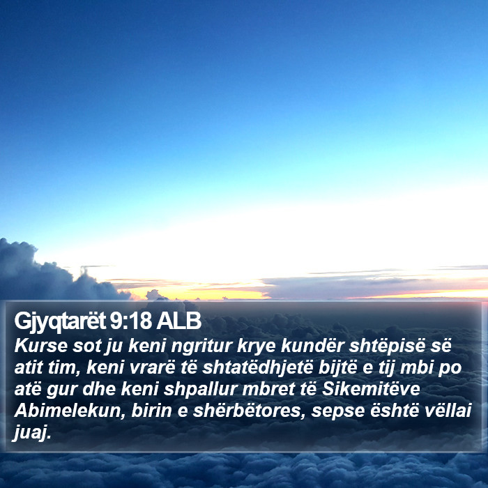 Gjyqtarët 9:18 ALB Bible Study