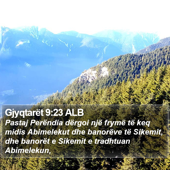 Gjyqtarët 9:23 ALB Bible Study