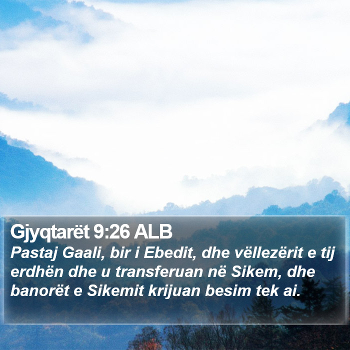 Gjyqtarët 9:26 ALB Bible Study