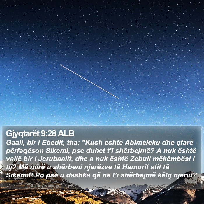 Gjyqtarët 9:28 ALB Bible Study