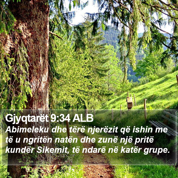 Gjyqtarët 9:34 ALB Bible Study