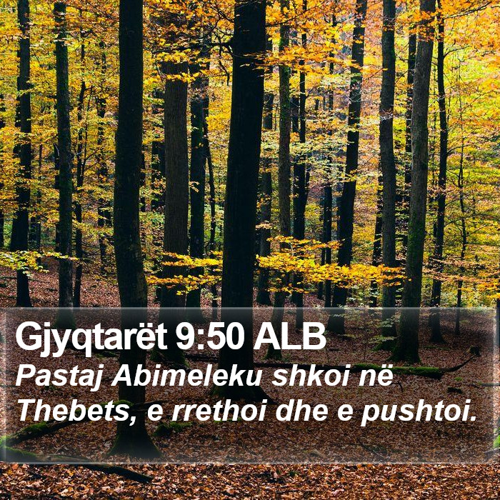 Gjyqtarët 9:50 ALB Bible Study