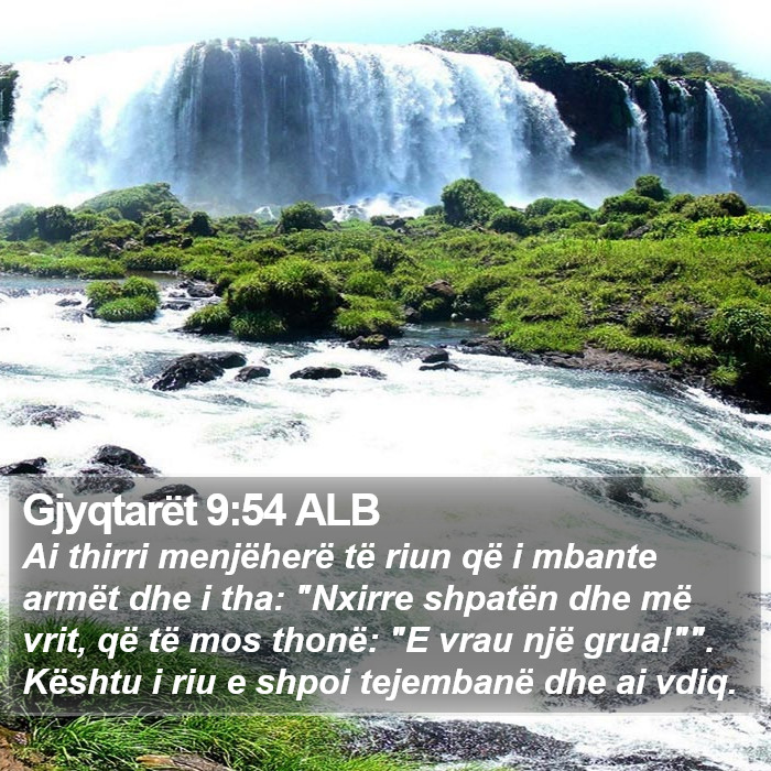 Gjyqtarët 9:54 ALB Bible Study