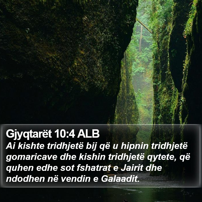 Gjyqtarët 10:4 ALB Bible Study