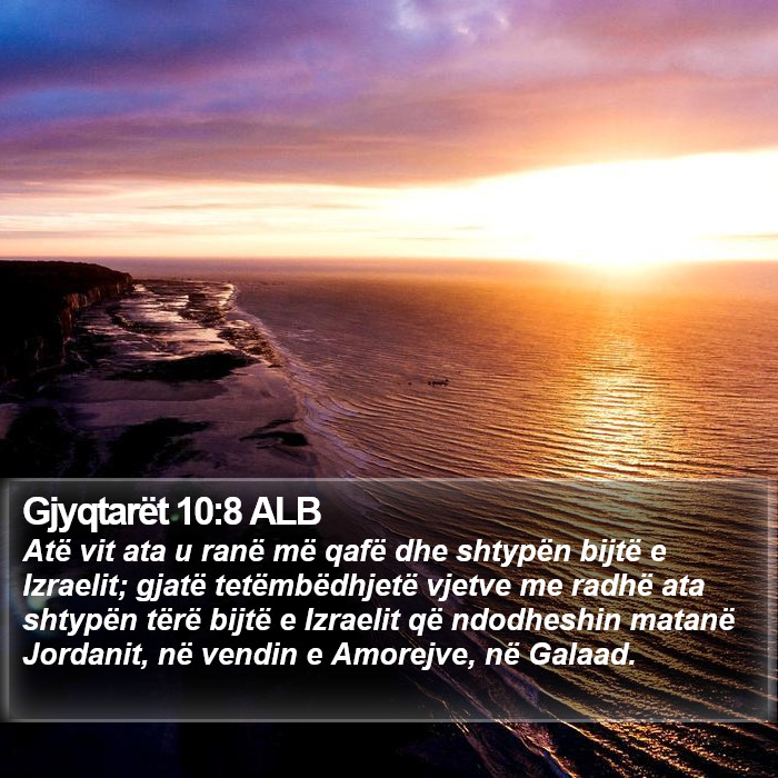 Gjyqtarët 10:8 ALB Bible Study