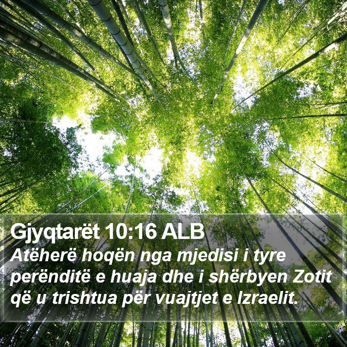 Gjyqtarët 10:16 ALB Bible Study