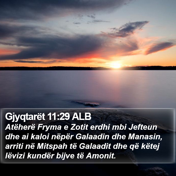 Gjyqtarët 11:29 ALB Bible Study