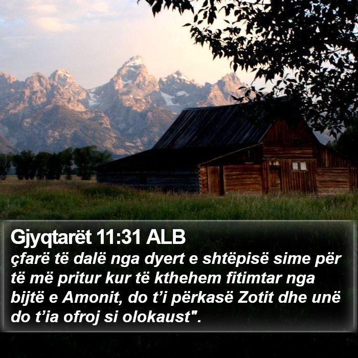 Gjyqtarët 11:31 ALB Bible Study