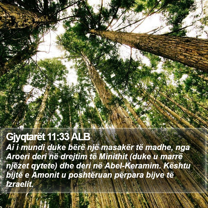 Gjyqtarët 11:33 ALB Bible Study