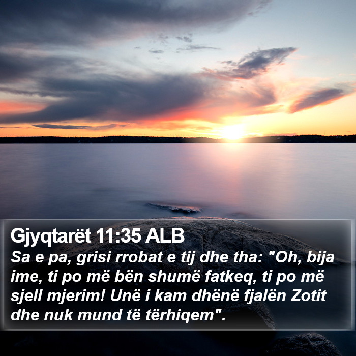 Gjyqtarët 11:35 ALB Bible Study