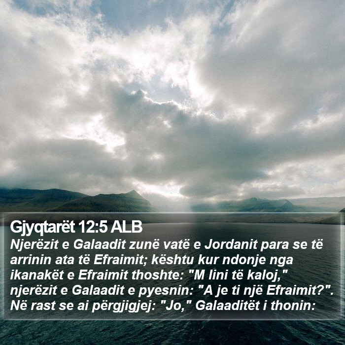 Gjyqtarët 12:5 ALB Bible Study