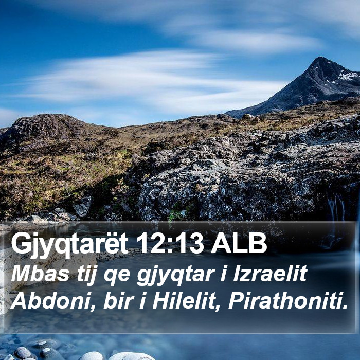 Gjyqtarët 12:13 ALB Bible Study