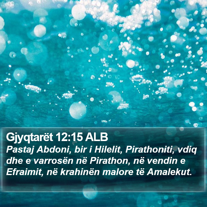 Gjyqtarët 12:15 ALB Bible Study