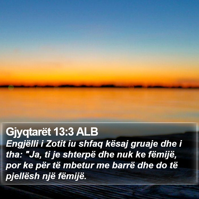 Gjyqtarët 13:3 ALB Bible Study