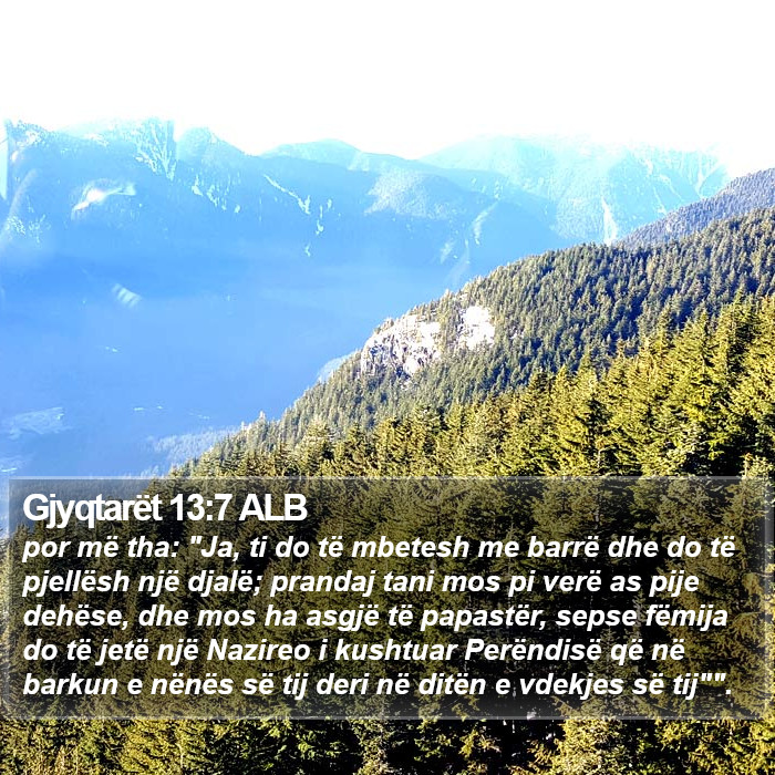 Gjyqtarët 13:7 ALB Bible Study